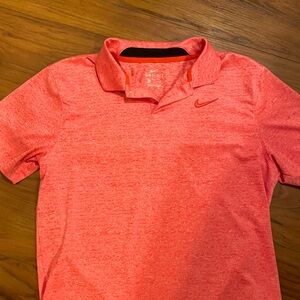 Men’s Medium Nike Dri-Fit Heathered Red Polo Shirt